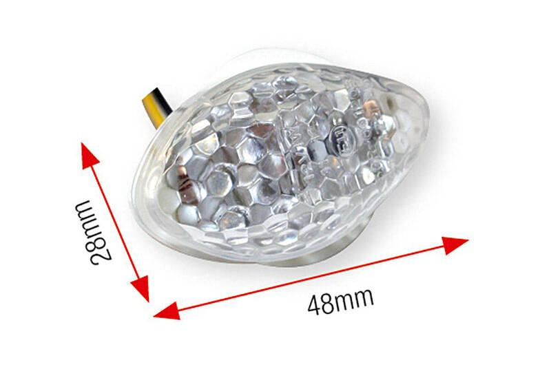 BIHR passend für Honda Style LED Blinker-Modul Linse Klar (Paar), Vorn & Hinten