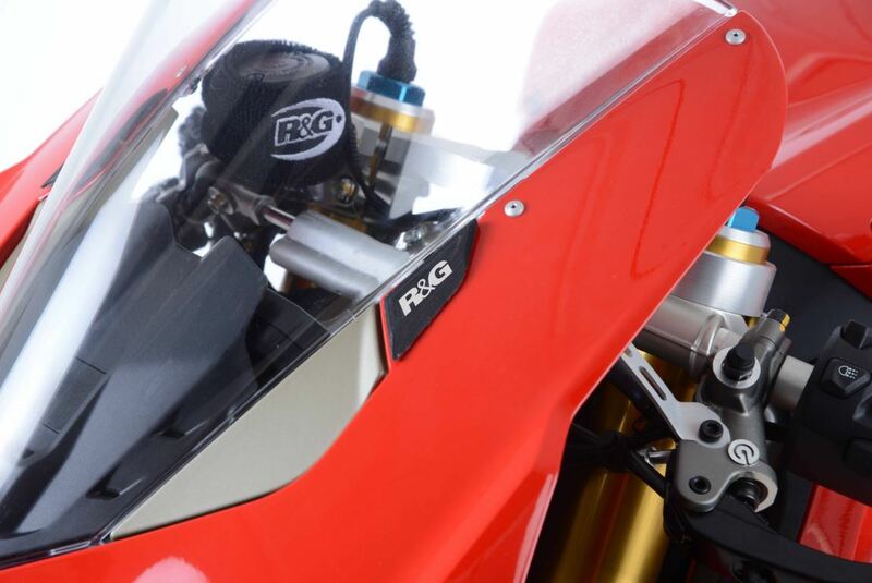 R&G RACING Rückspiegelabdeckungen schwarz passend für DUCATI Panigale V4