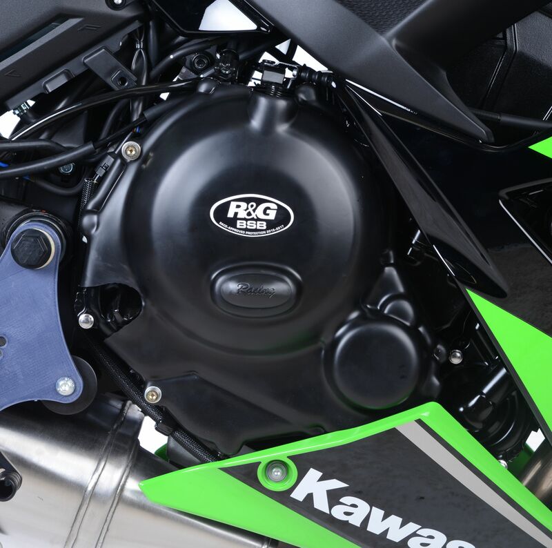 R&G RACING Race Serie Kurbelgehäusedeckelschutz rechts Schwarz passend für Kawasaki