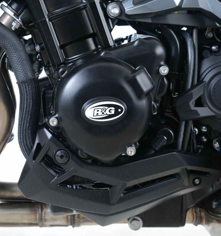 R&G RACING Linker Kurbelgehäusedeckelschutz Schwarz passend für Kawasaki Z900