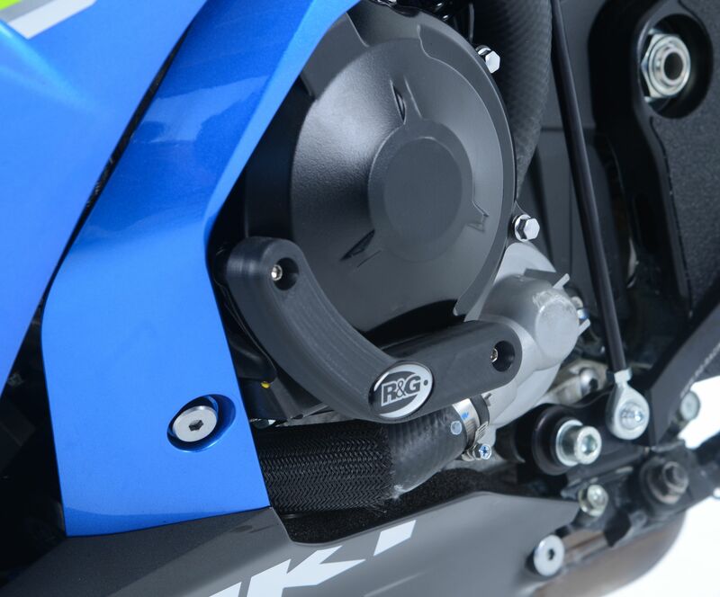 R&G RACING Motorgehäuse-Sturzpad links schwarz passend für Suzuki GSX-R1000