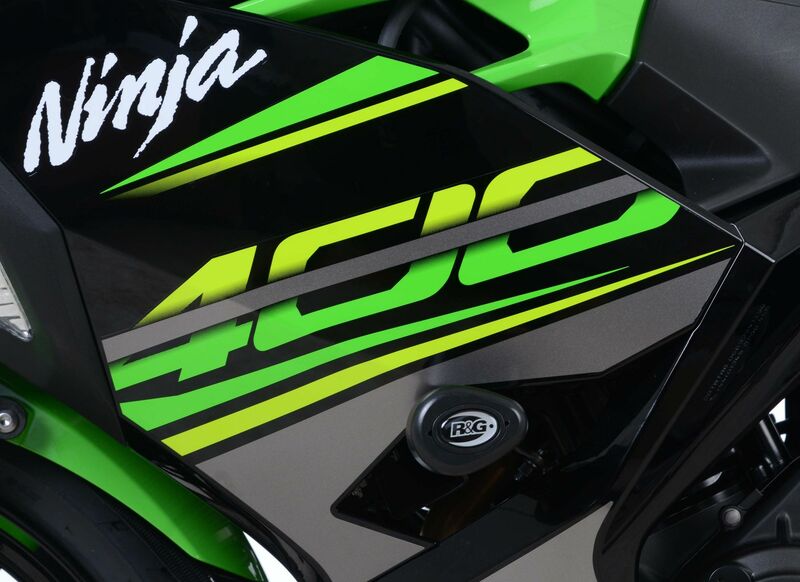 R&G RACING Aero Sturzpad weiß passend für Kawasaki Ninja 400/Z400
