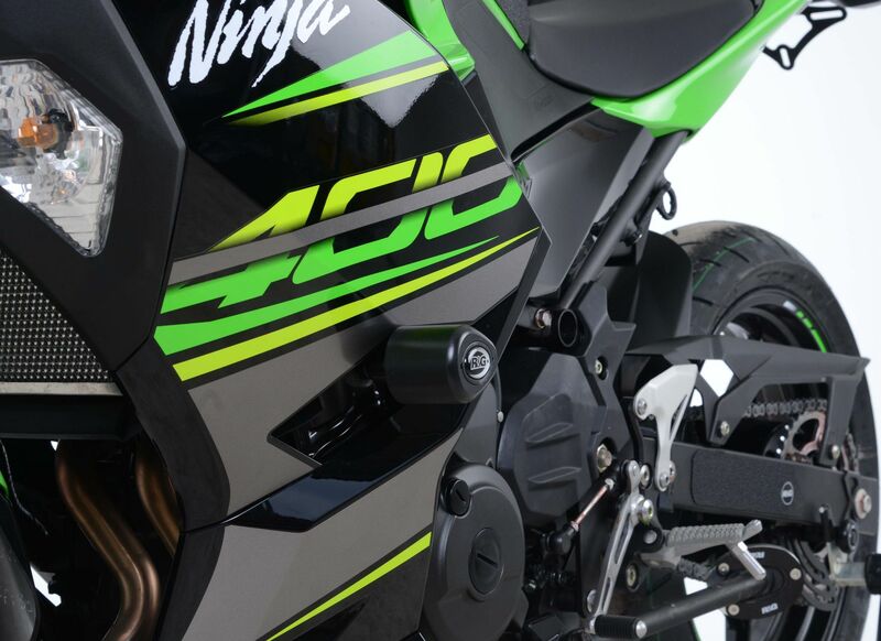 R&G RACING Aero Sturzpad weiß passend für Kawasaki Ninja 400/Z400