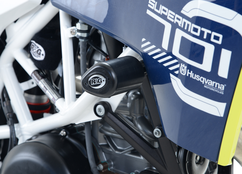 R&G RACING Aero Sturzpads schwarz passend für Husqvarna 701 Supermoto