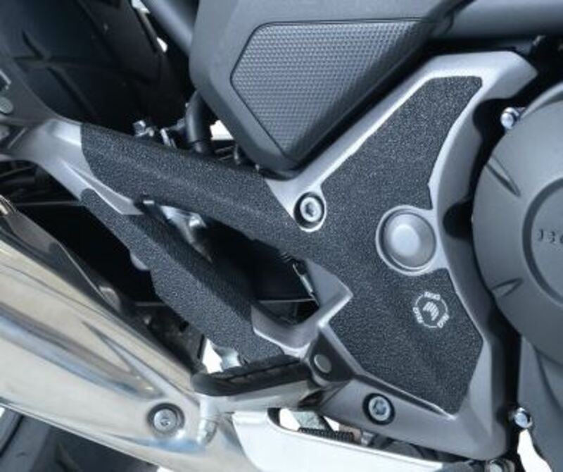 R&G RACING Rahmenschutzaufkleber 4 Stück Schwarz passend für Honda NC700S/700X/750S/750X