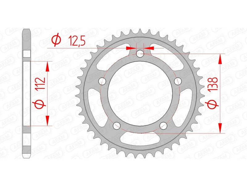 AFAM Kettenrad Stahl Standard - 520