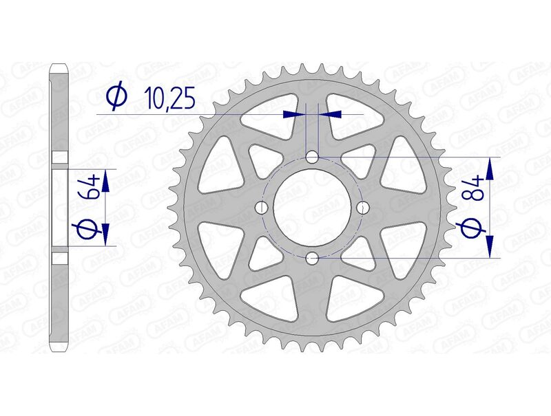 AFAM Kettenrad Alu Standard - 520