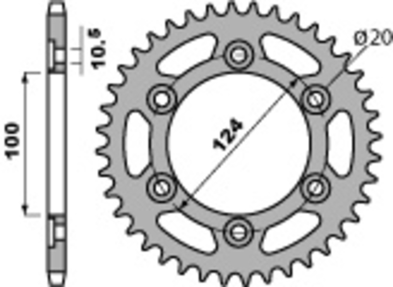 PBR Kettenrad Stahl Standard - 520