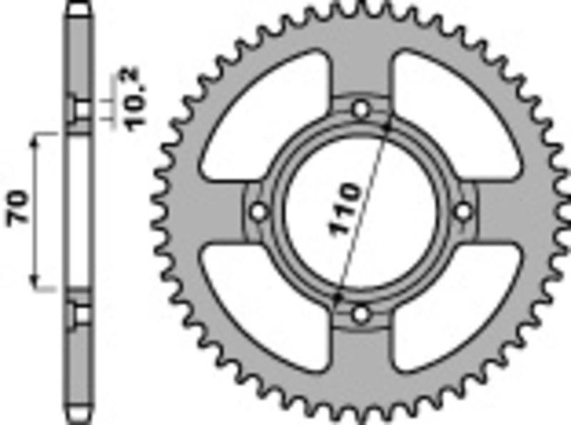 PBR Kettenrad Stahl Standard - 520