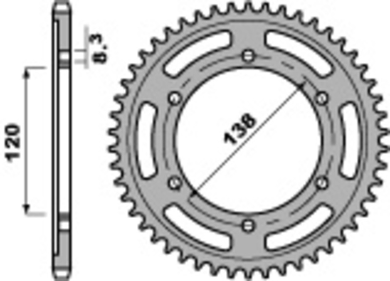 PBR Kettenrad Stahl Standard - 525