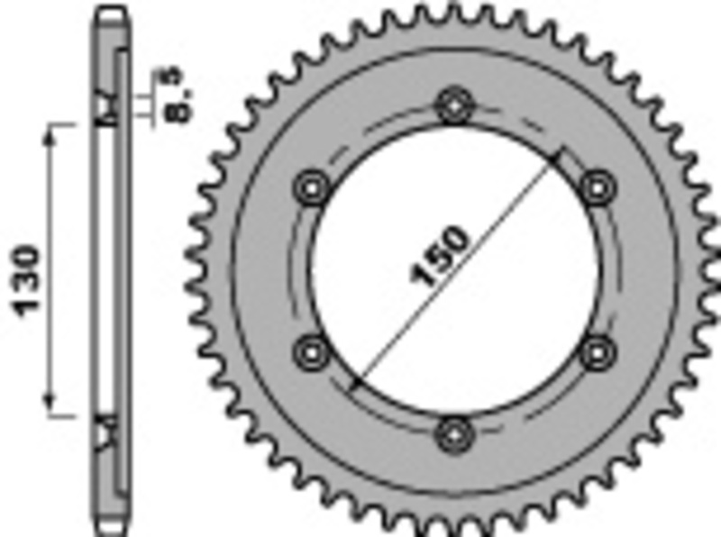 PBR Kettenrad Stahl Standard - 428