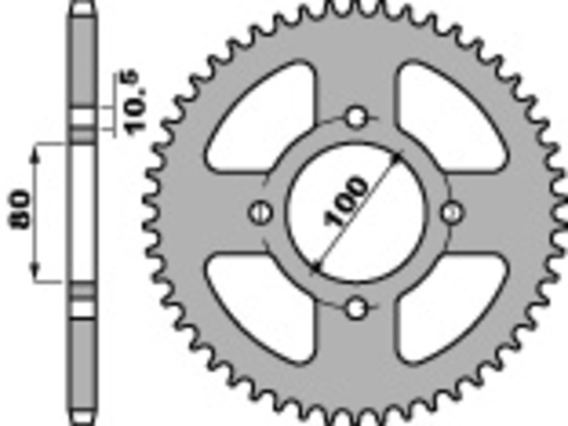 PBR Kettenrad Stahl Standard - 428