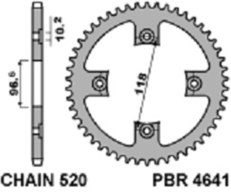 PBR Kettenrad Stahl Standard - 520