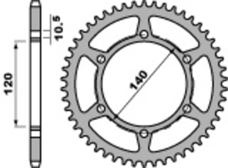 PBR Kettenrad Stahl Standard - 520