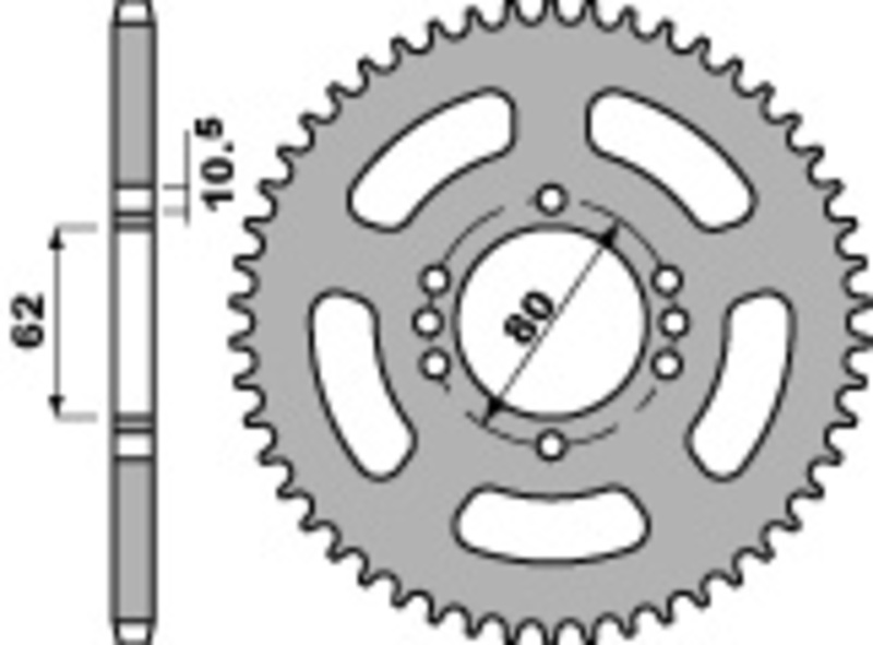 PBR Kettenrad Stahl Standard - 428