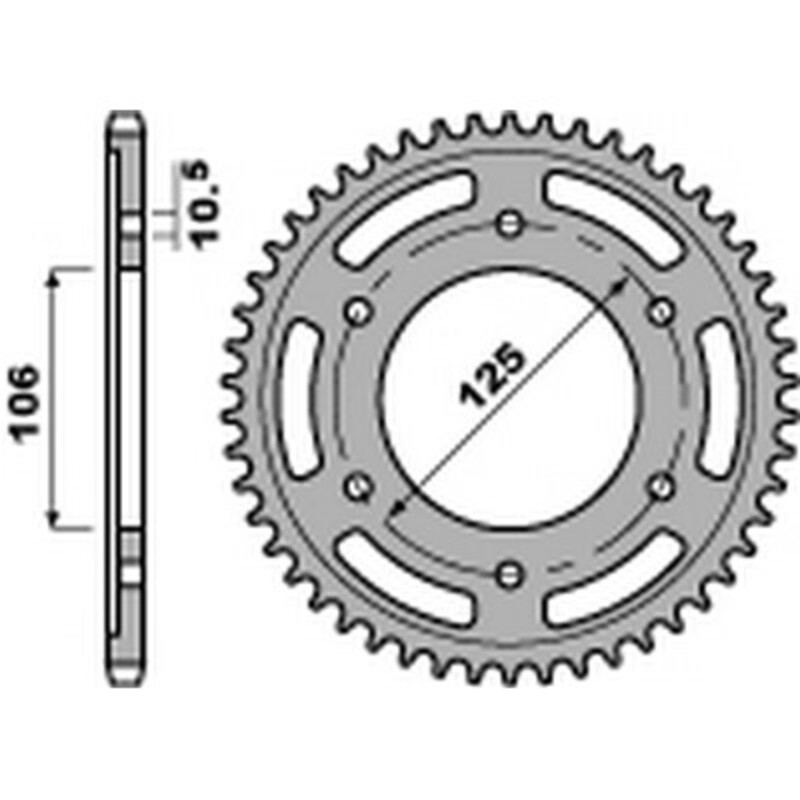 PBR Kettenrad Stahl Standard - 525