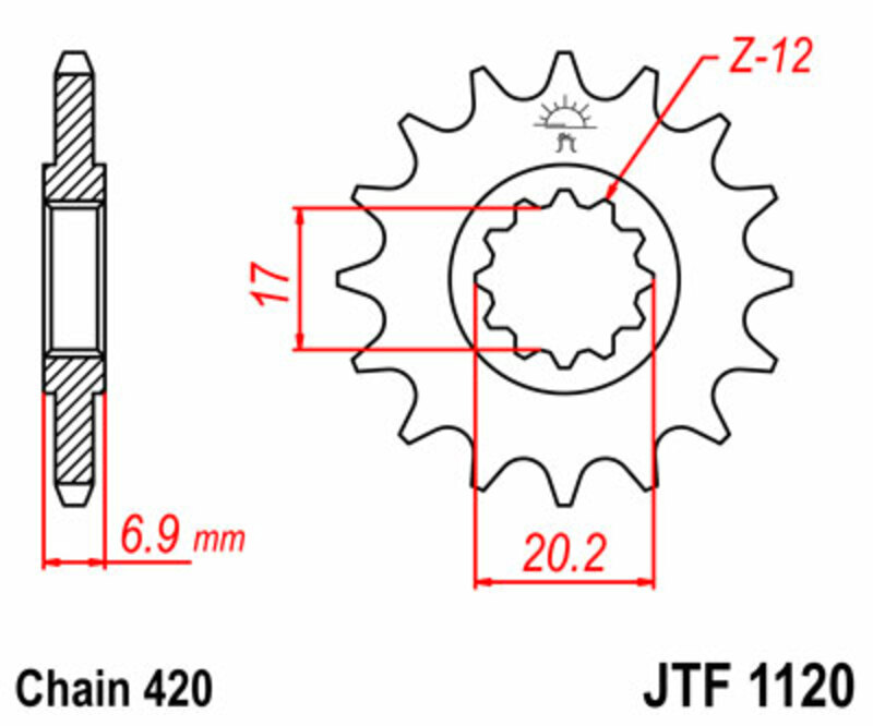 JT SPROCKETS Standard Stahlritzel vorne - 420
