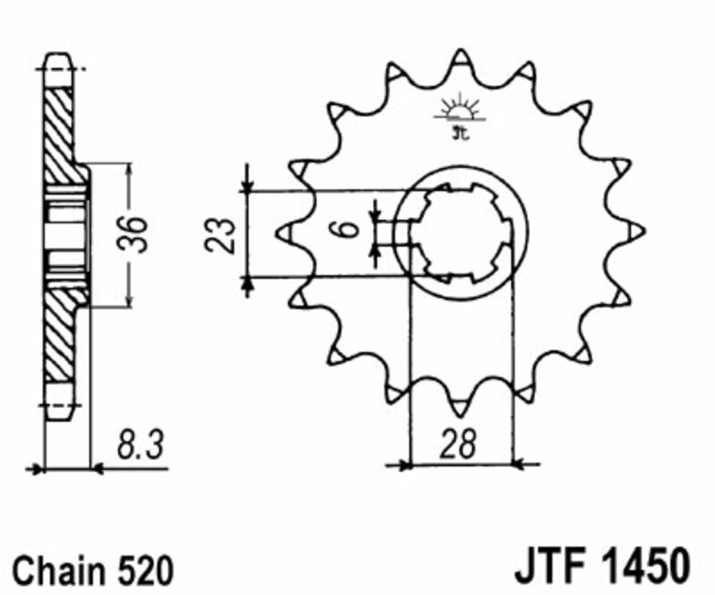 JT SPROCKETS Standard Stahlritzel vorne - 520