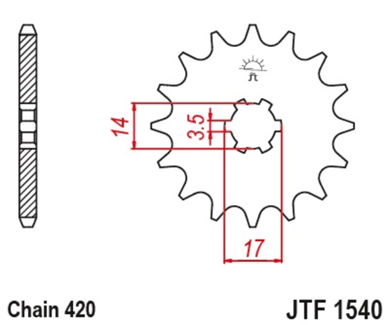 JT SPROCKETS Standard Stahlritzel vorne - 420