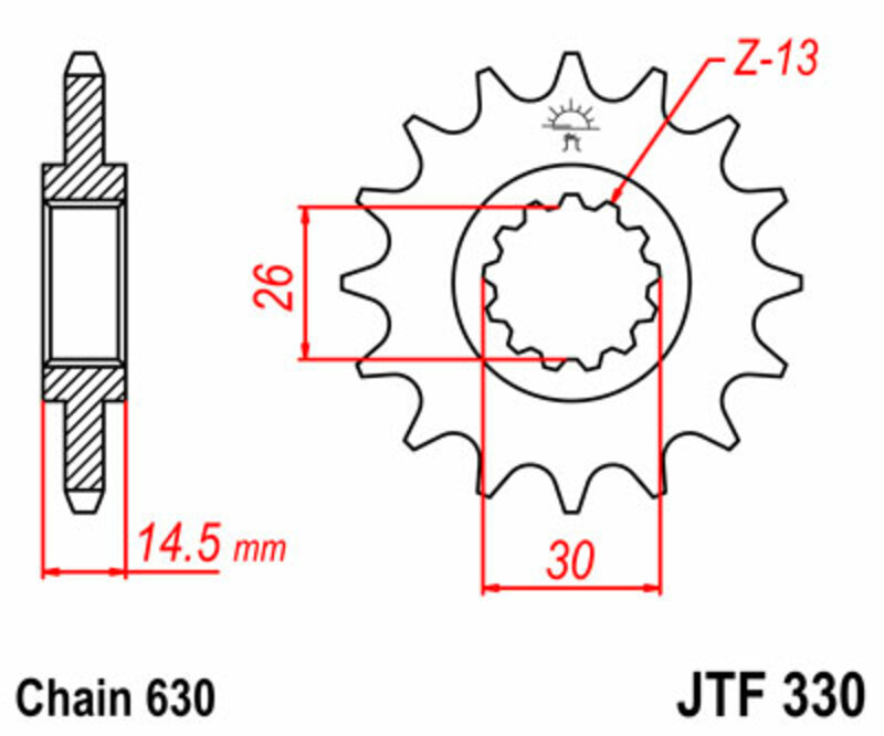 JT SPROCKETS Standard Stahlritzel vorne - 630