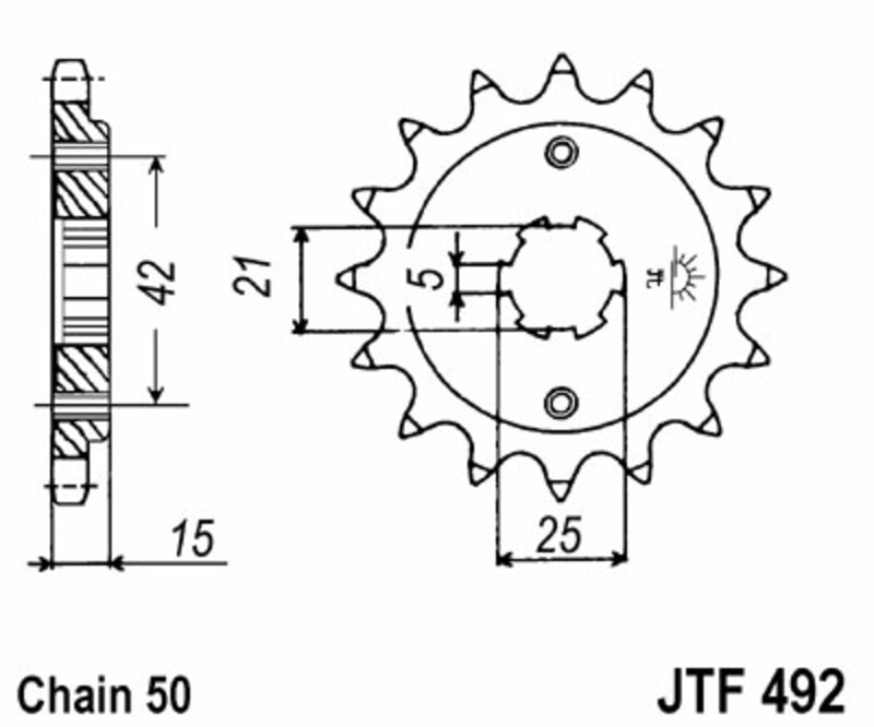 JT SPROCKETS Standard Stahlritzel vorne - 520