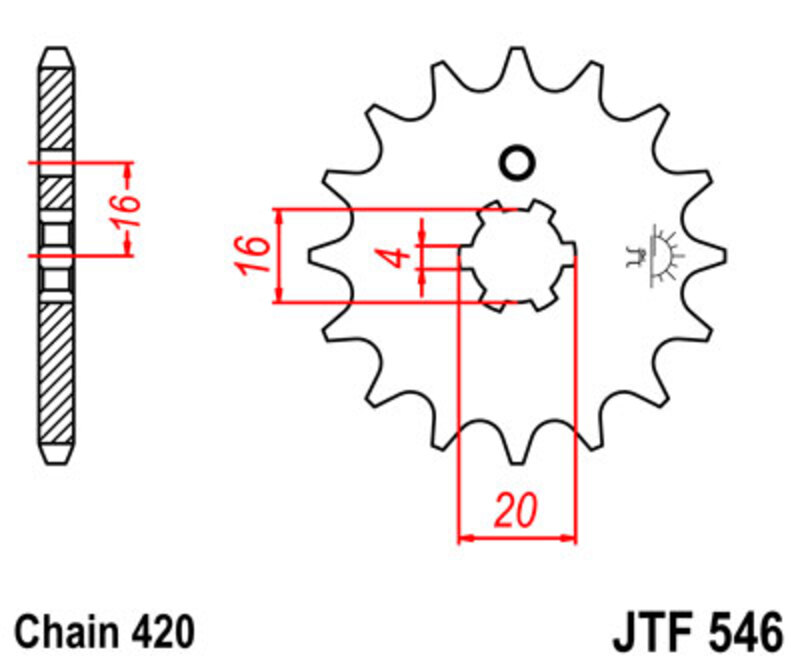 JT SPROCKETS Standard Stahlritzel vorne - 420