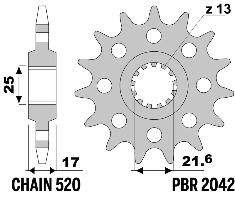 PBR Standard Stahlritzel vorne - 520