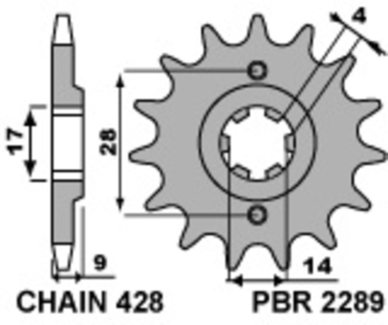 PBR Standard Stahlritzel vorne - 428