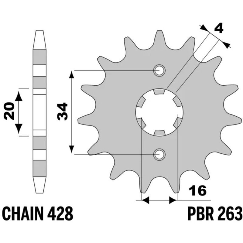 PBR Standard Stahlritzel vorne - 428