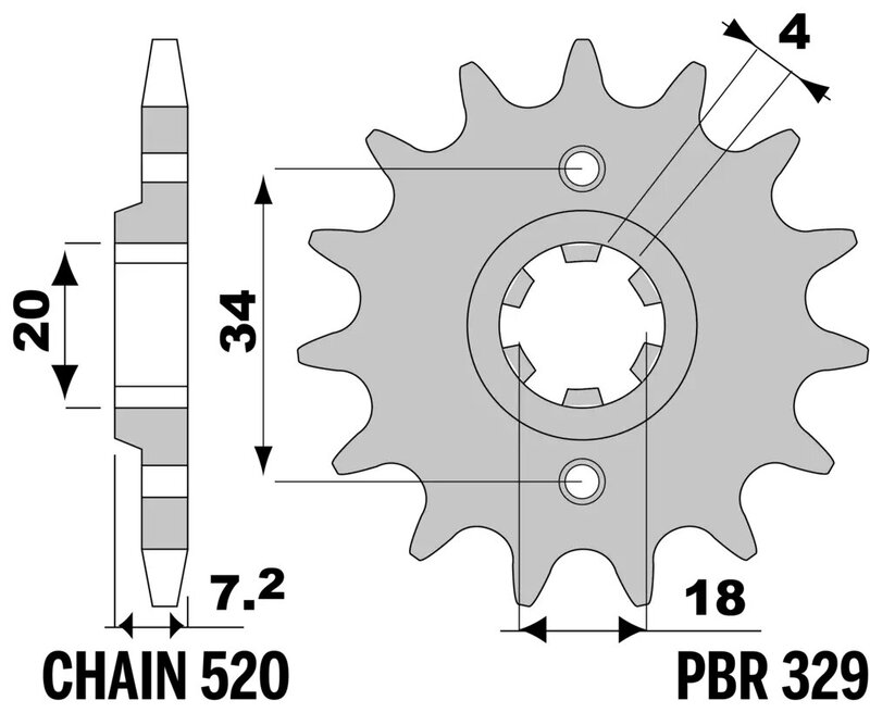 PBR Standard Stahlritzel vorne - 520