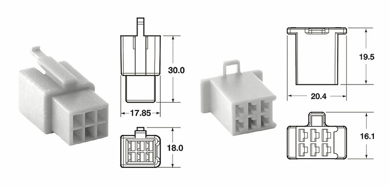BIHR Satz Steckverbinder 110 ML OE 6-polig Ø 0,5mm²/0,85 mm² - 5 komplette Sätze