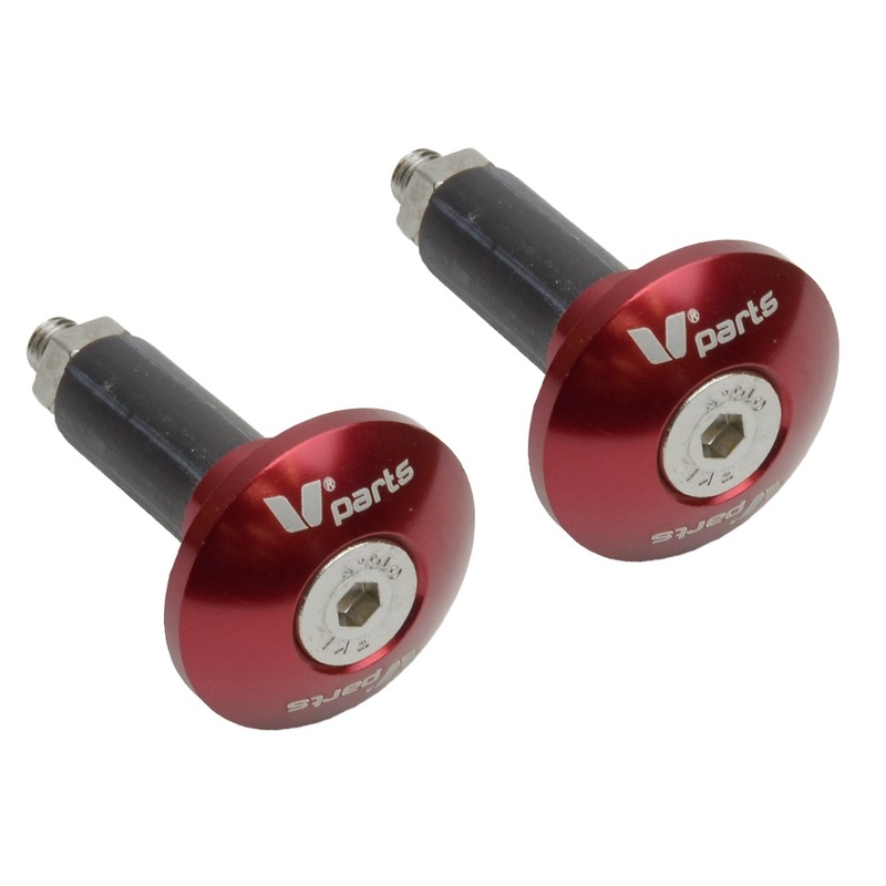 V PARTS Lenkerenden Aluminium Ø12-18mm - Rot