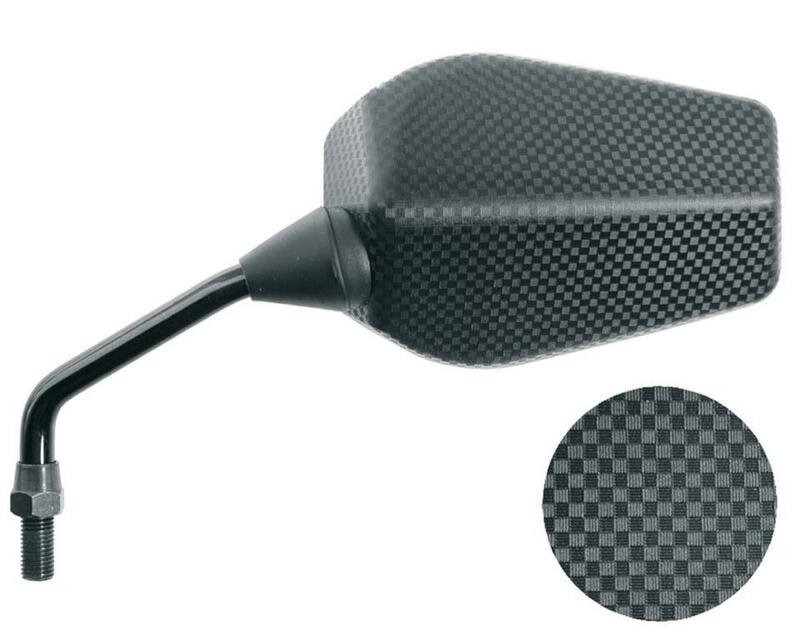 HIGHSIDER smart Rückspiegel links Typ F1 eckig, Carbon Look M10/1.25 (1Stck.)