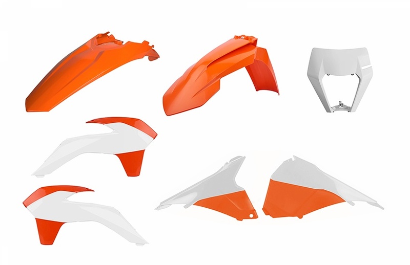 POLISPORT Enduro Restyling Plastik-Kit Originalfarbe passend für KTM EXC