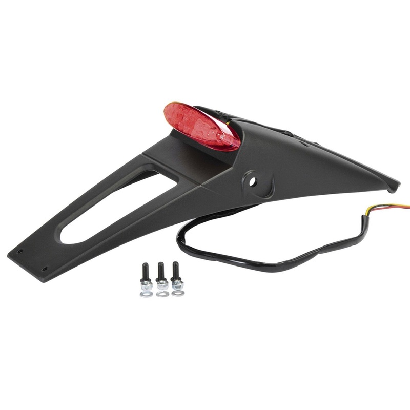 POLISPORT RSP Led 2.0 Tail Light Black w/ Light & License Plate Light