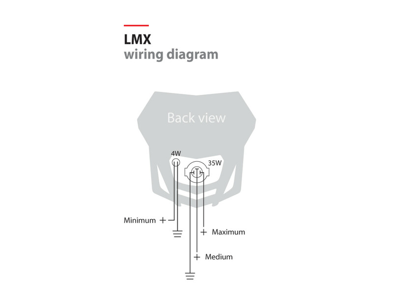 LMX HEADLIGHT H4 BLACK
