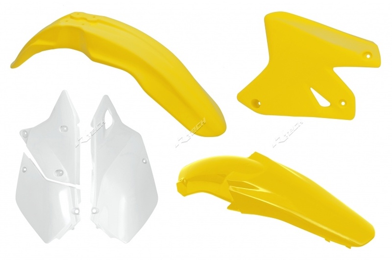 Kunststoff-Kit Racetech Originalfarbe gelb passend für Suzuki DR-Z400