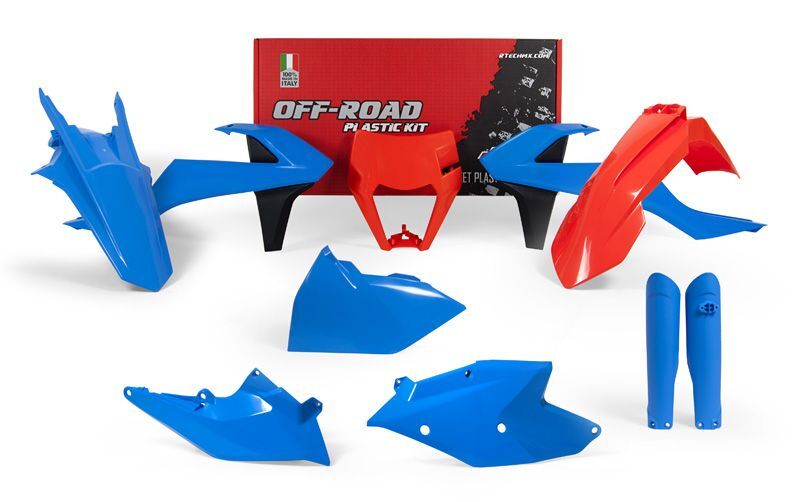 RACETECH Plastik-Kit vintage blau/orange Limited Edition passend für KTM