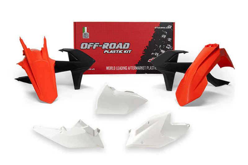 RACETECH Plastik-Kit Originalfarbe (2018) rot/weiß/schwarz passend für KTM