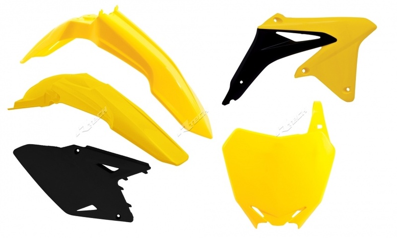 RACETECH Plastik-Kit Originalfarbe (2017) gelb/schwarz passend für Suzuki RM-Z450