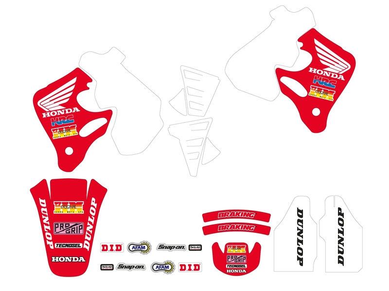 TECNOSEL Stickers Kit Team passend für Honda 1992
