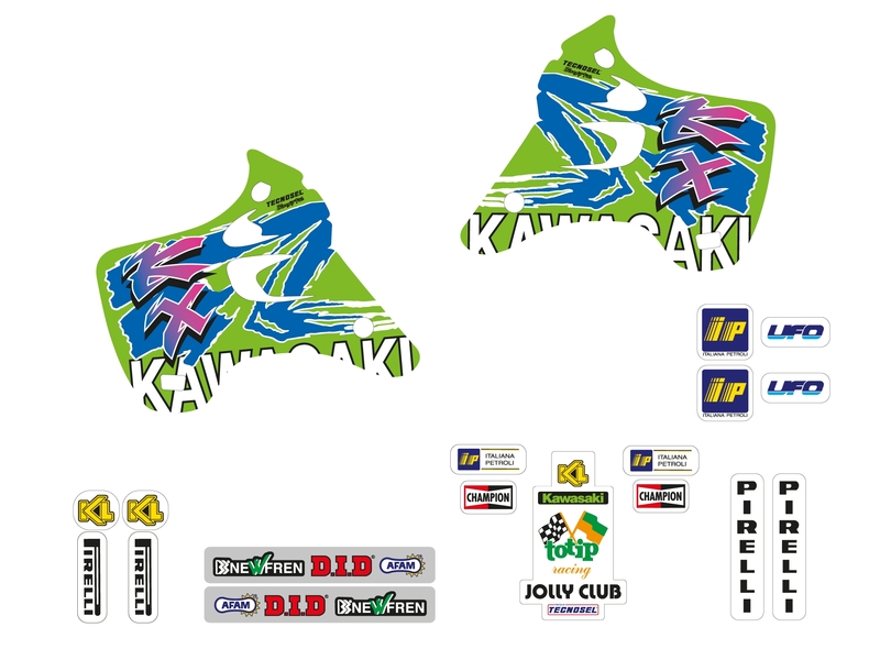 TECNOSEL Complet Set Team passend für Kawasaki 1993