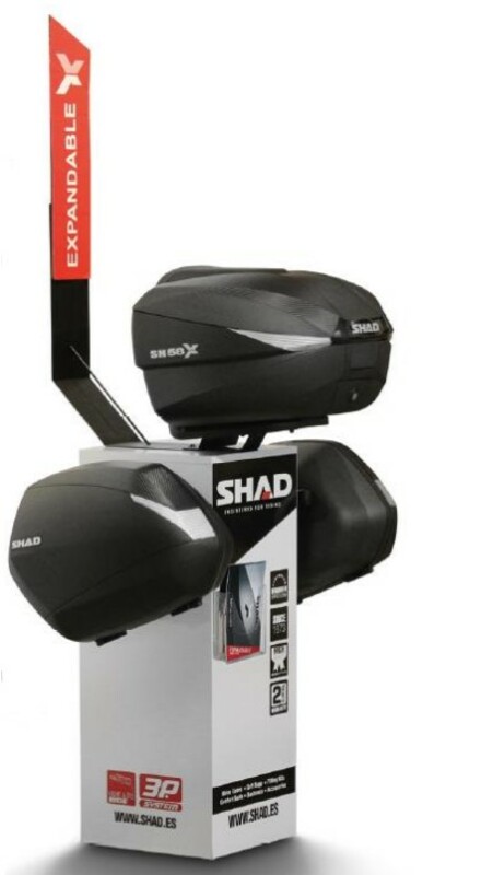 SHAD Display Cube Topcase + 3 Seitentaschen