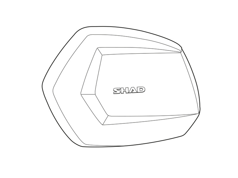 SHAD SH35 Abdeckung links Aluminium