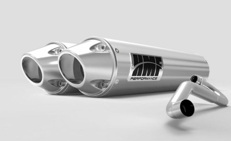 HMF Dual Performance Series Silencer - Brushed Stainless Steel/ Euro passend für Polaris RZR