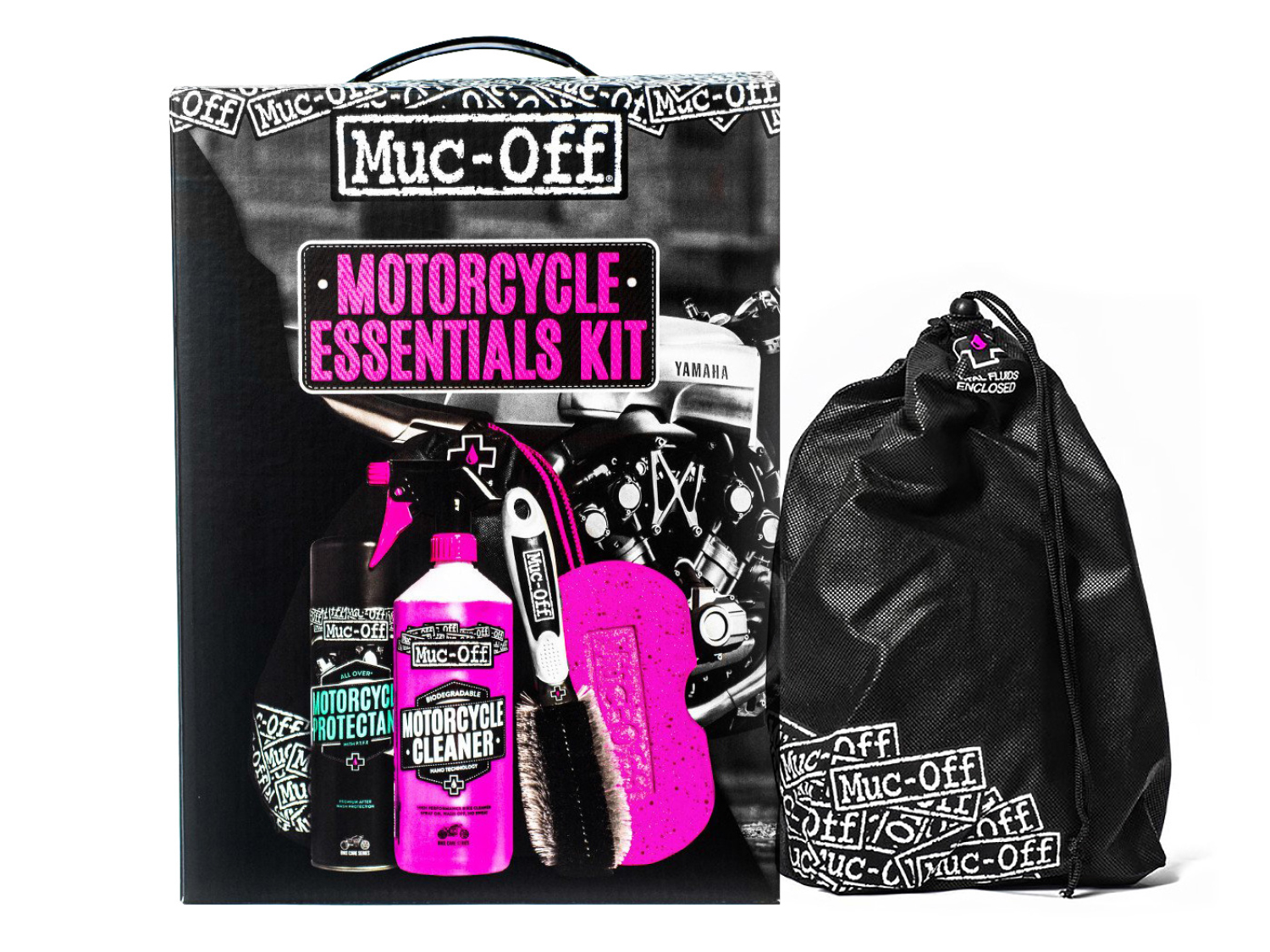 Muc Off Essentials Motorcycle Kit (6), black