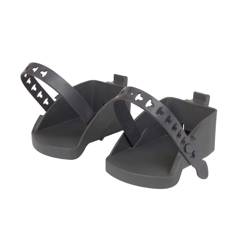 POLISPORT Footrests + Straps Charcoal Grey Bubbly Mini