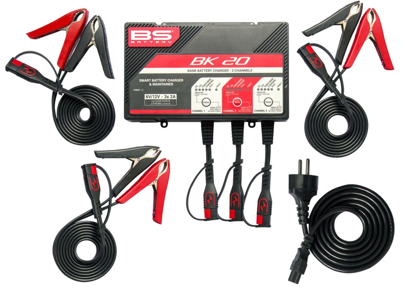 BS BATTERY BK20 Smart Batterieladegerät -6V/12V 3x2A