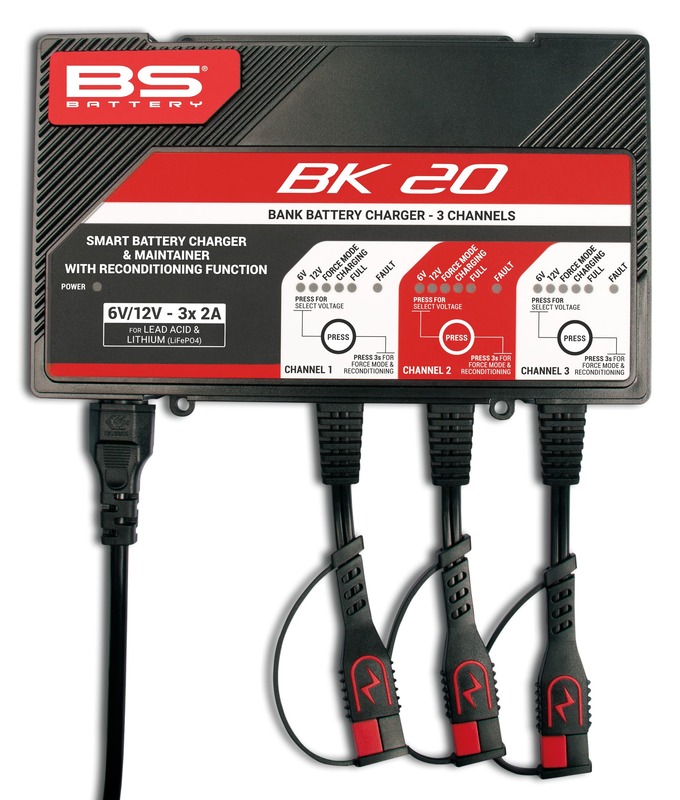 BS BATTERY BK20 Smart Batterieladegerät -6V/12V 3x2A