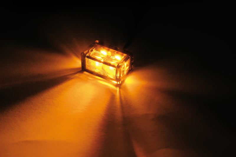 SHIN YO Micro Cube-H LED Blinker-Modul Linse Rauchgrau (Paar), Vorn & Hinten
